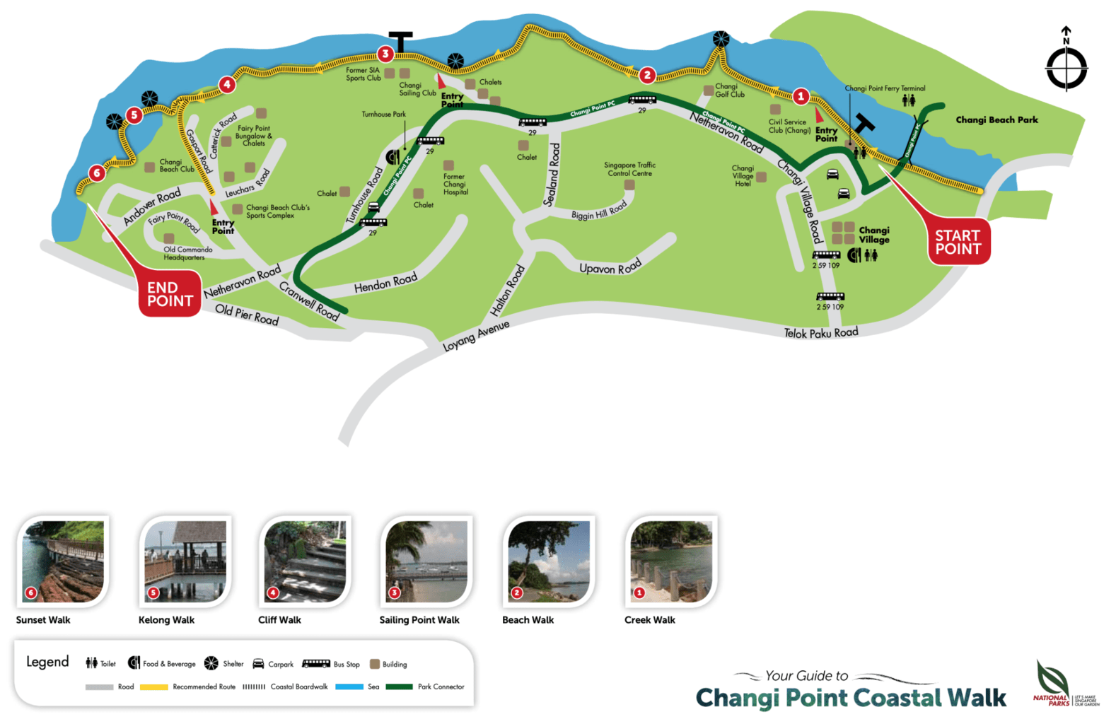 Changi Point Coastal Trail map