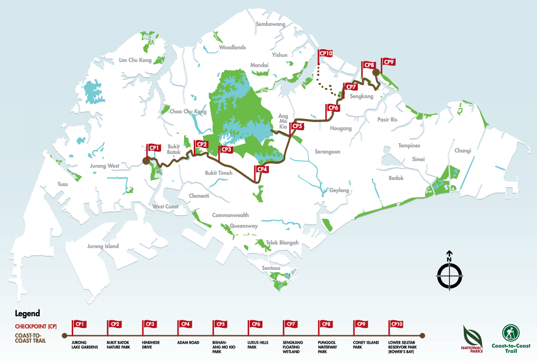 Coast to Coast trail map