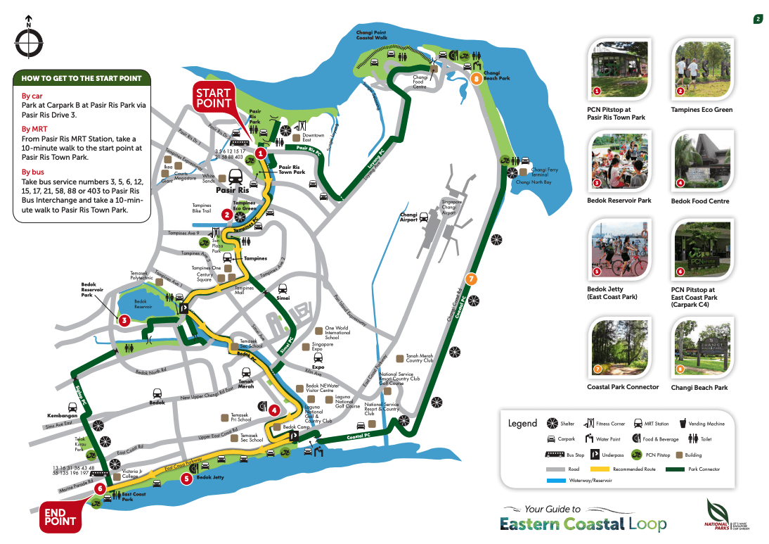 Eastern Coastal Loop map