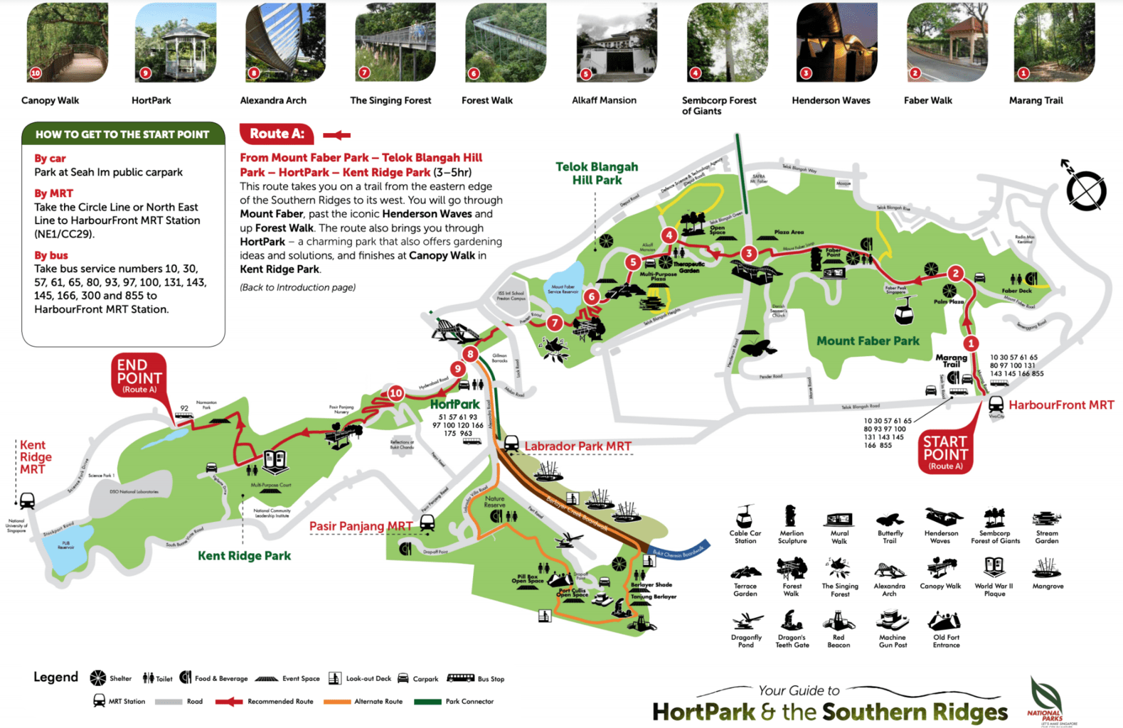 Southern Ridges map