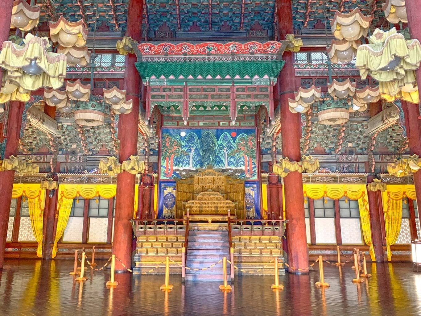 Inside Injeongjeon at Changdeokgung