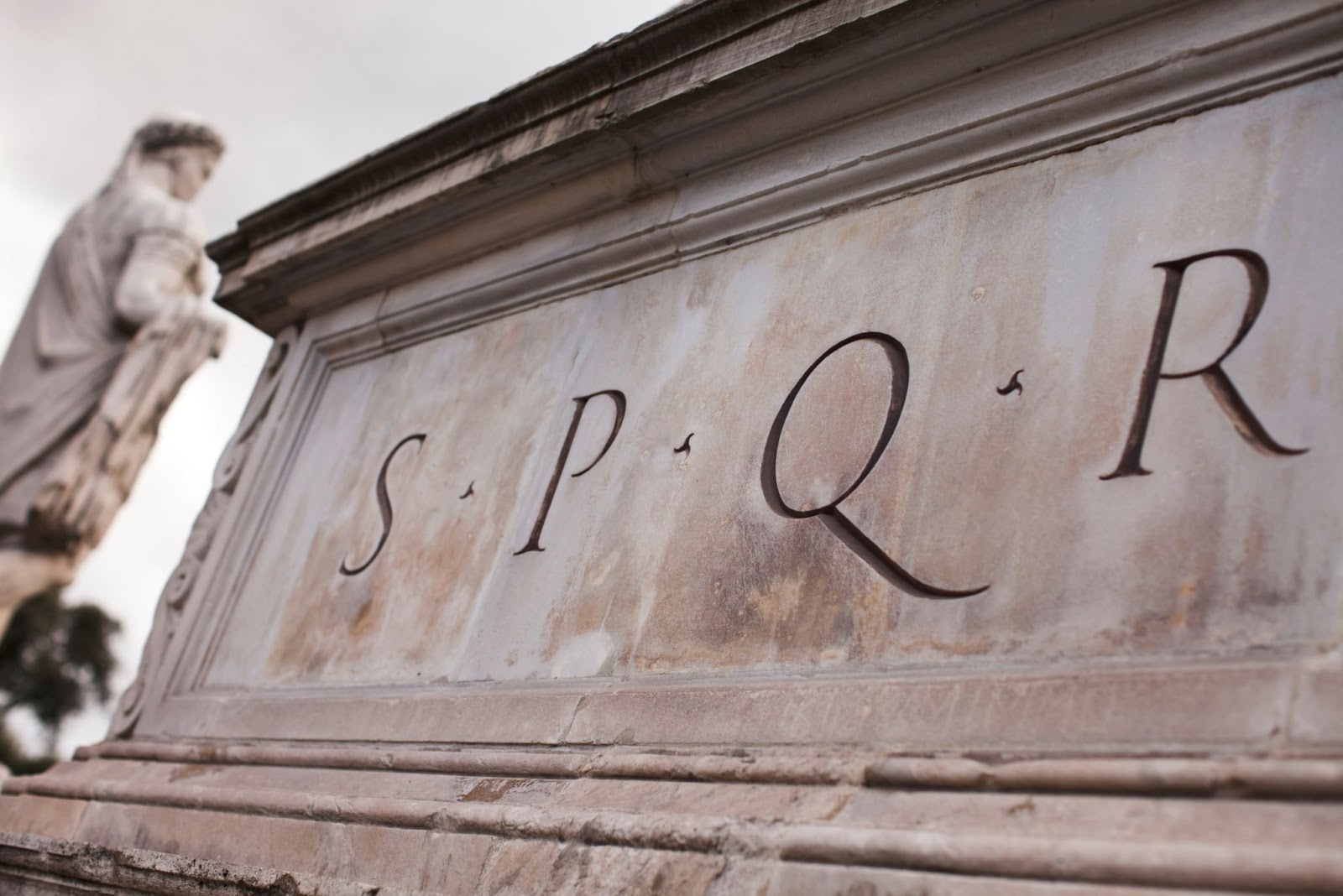 You will see SPQR all over Rome