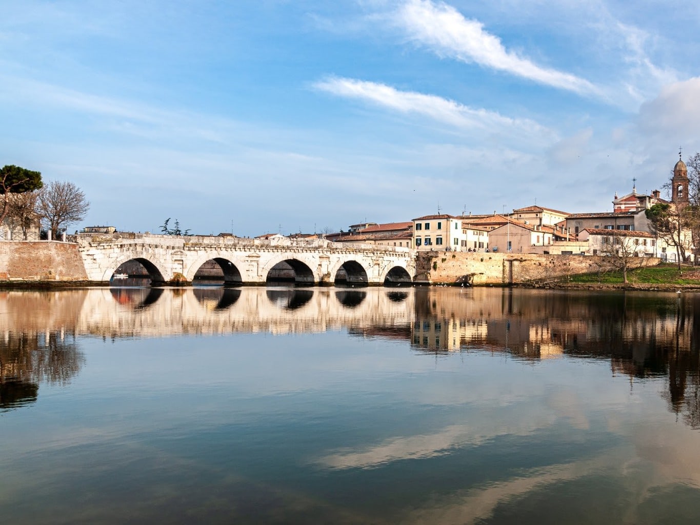 Tiberius Bridge in Rimini