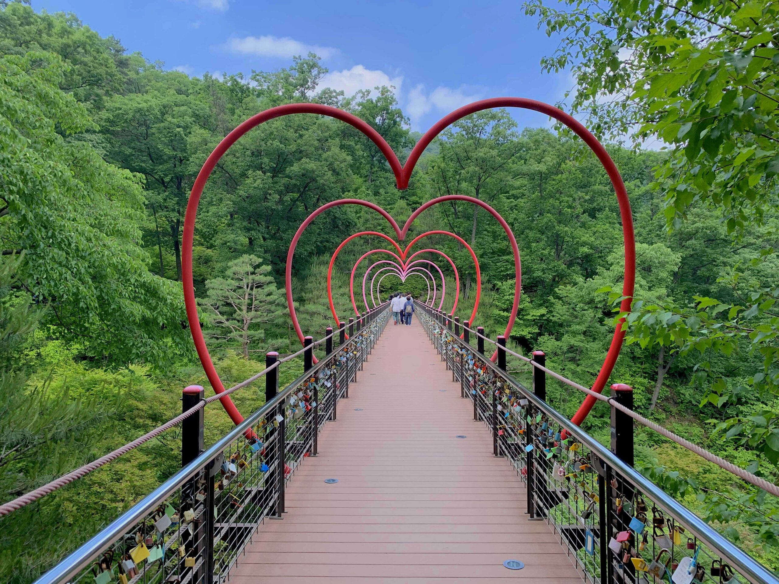 Hwadam Botanic Forest heart bridge