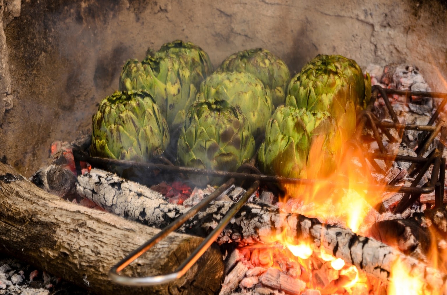 Open fire barbecue is typically Catalan