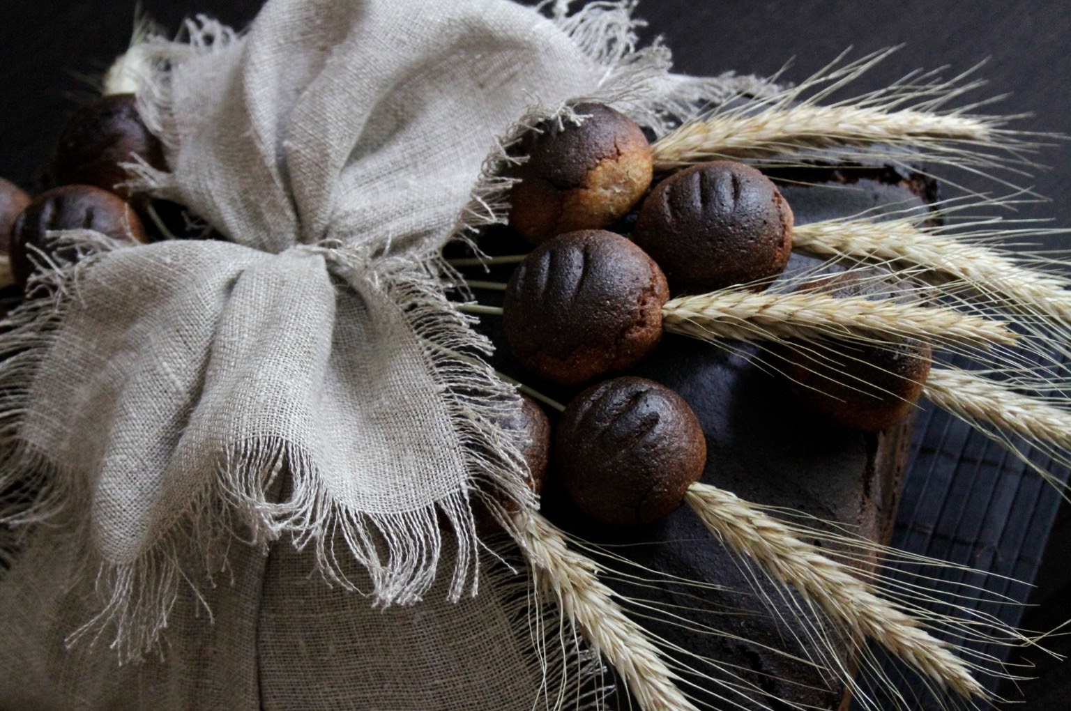 Black bread and salt for good luck